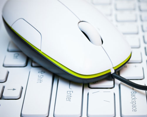 Computer Mouse on The Laptop Computer Mouse on The Laptop